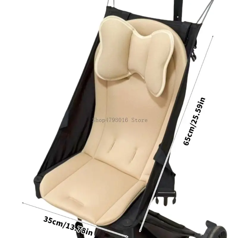  Breathable Child Pram Cushion Smooth Soft Textile Easy to Care Easy Clean Pushchair Mat for Safe For Small Children