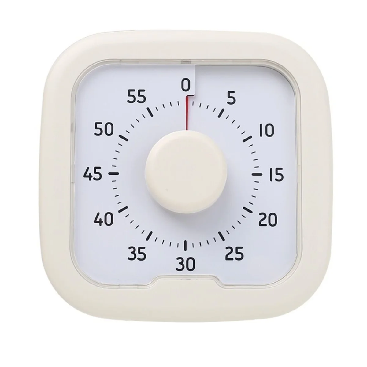 AT13 Silent Visual Timer 60-Minute Stopwatch Alarm Clock Countdown Timer with Stand Visualization Kitchen Cooking Timer White