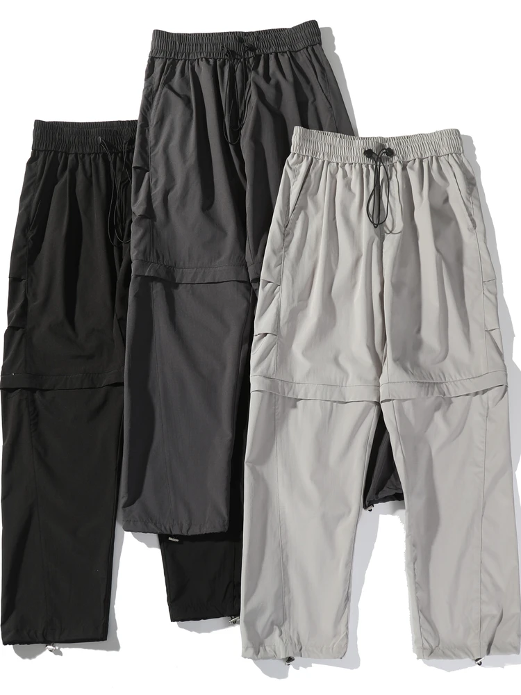 

Detachable orts! Summer Men's Outdoor American Multifunctional Workwear Pants Casual Long Trousers Trendy One Pants Two Wear