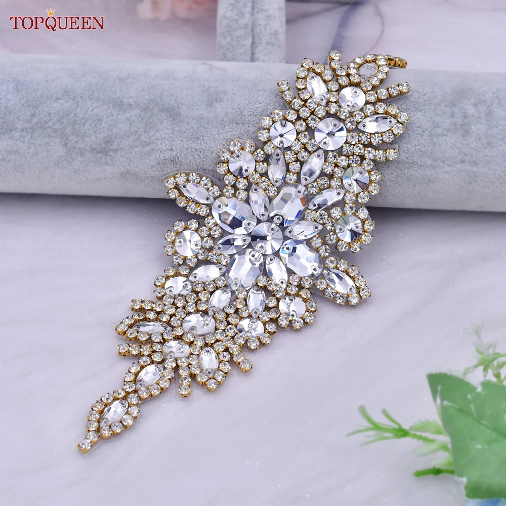 TOPQUEEN S01 Gold Belt Women Wedding Accessories Moroccan Caftan Sash Bridal Dress Decoration Girdles Party Prom Waistband