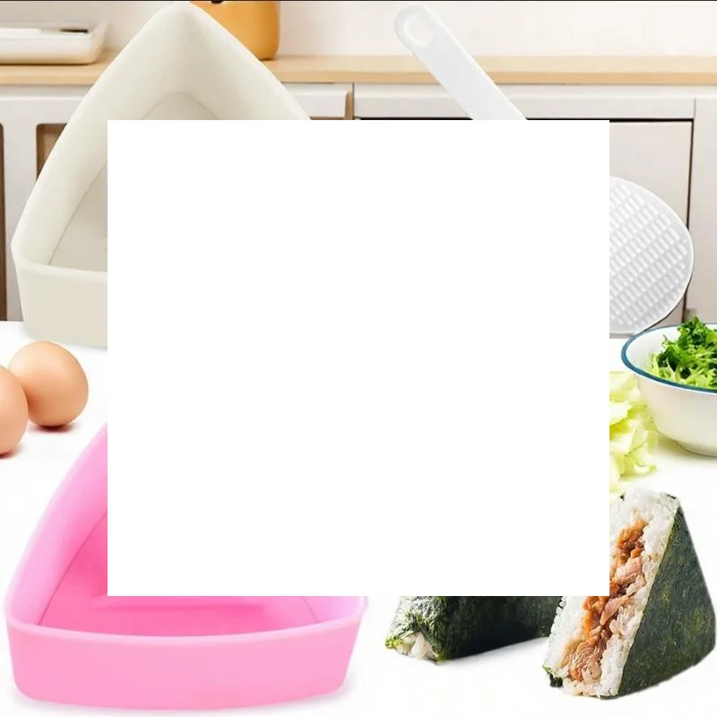 Molde triangular para Sushi, cebolla, bola de arroz, prensa de alimentos, juego de utensilios de cocina Bento japonés, Kit de marco para fabricante de Onigiri, herramientas, aparatos de comedor