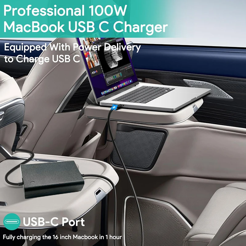 100W Max 12V-24V Universal Car Charger USB-C PD 5V 9V 12V 15V 3A 20V 5A For Lenovo Dell Laptops Tablets Phones TYPE-C Charger view 3