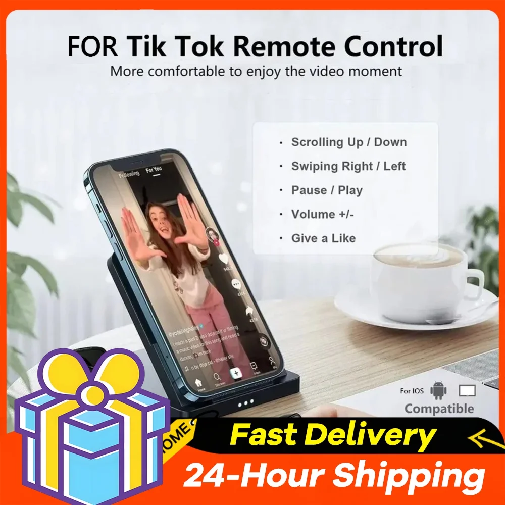 E-Reader Controller Bluetooth-Compatible 5.0 Camera Shutter Page Turner Clicker Remote Ring Clicker for Kindle Paperwhite/Oasis