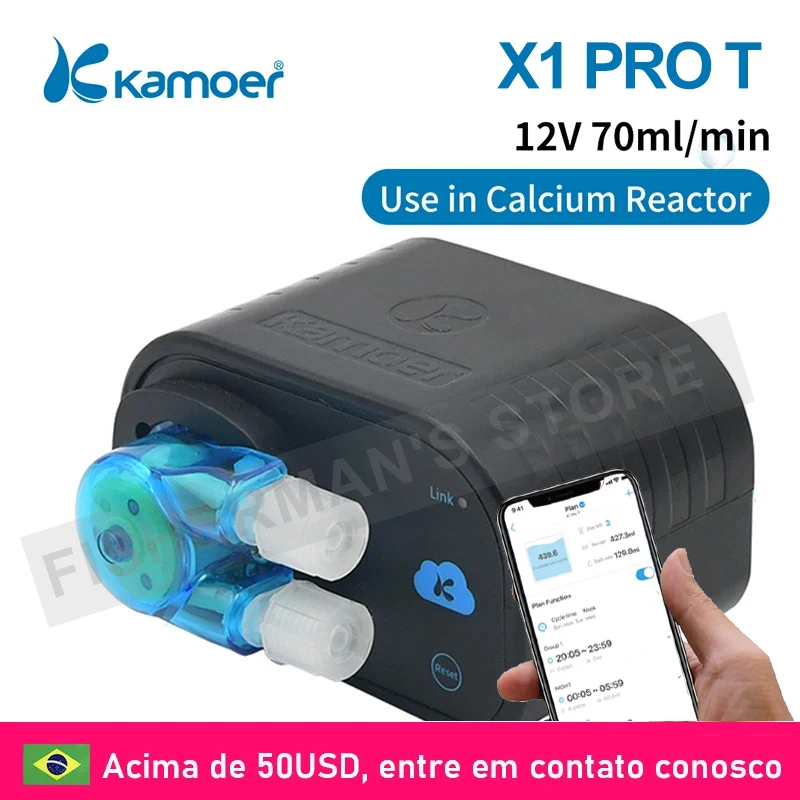 Kamoer X1 PRO T  WiFi Dosing Pump For Aquarium, 70 ml/min,  Adjustable WiFi, 12V, Supporting iOS and Android Controlling