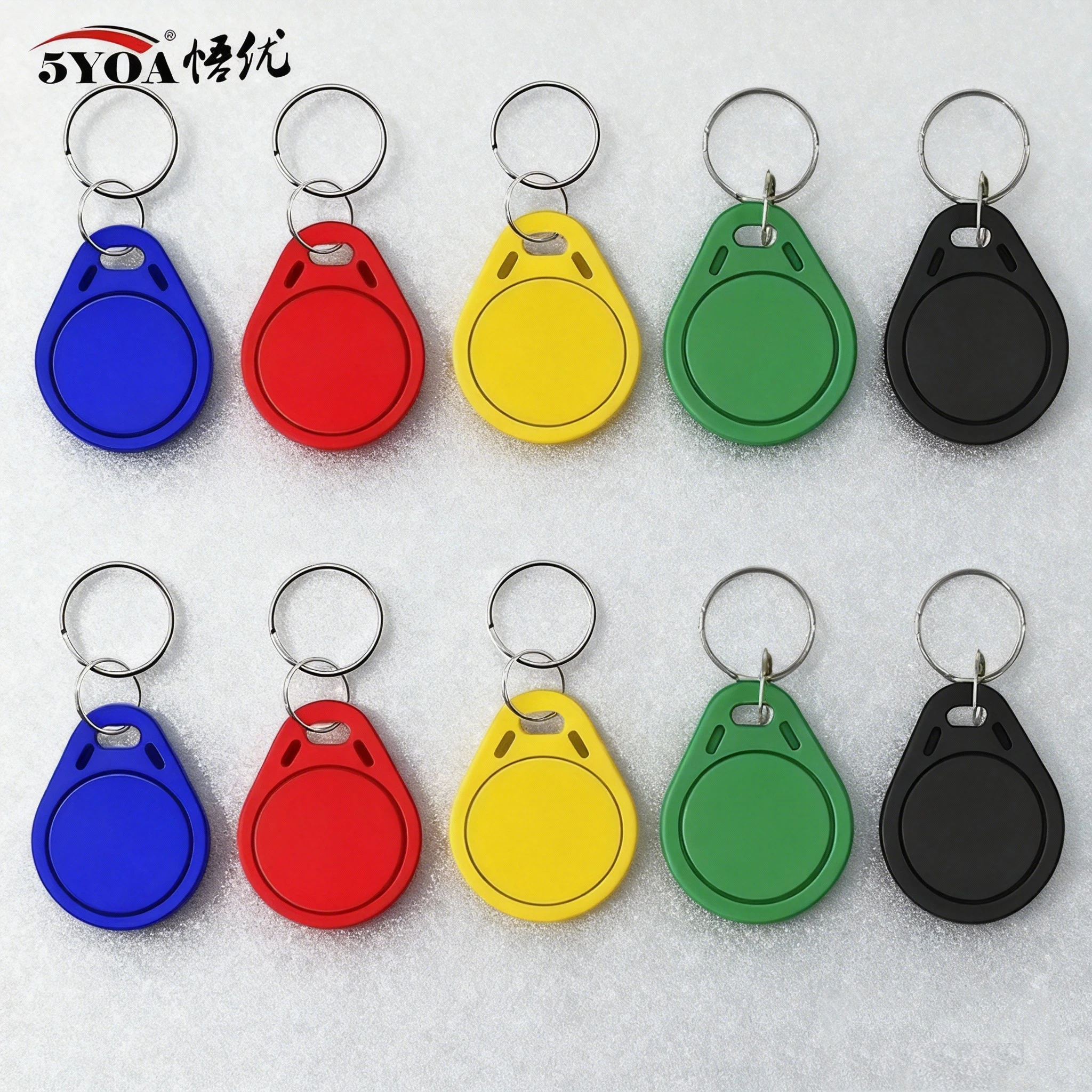 5YOA 100pcs GEN2 CUID Keyfob Badge Modify UID Changeable Android App MCT 13.56MHz S50 1k Writable HF 14443A Card Block 0