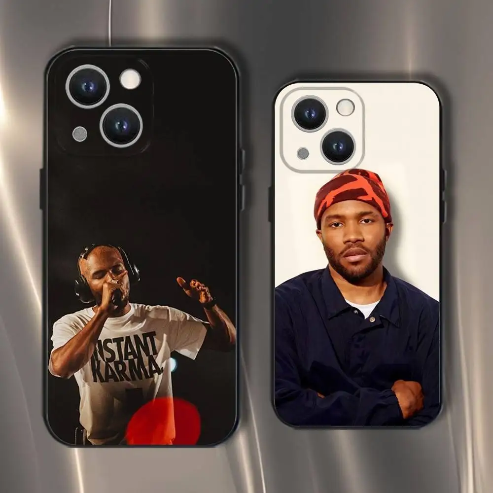 

F-Frank Singer Ocean Phone Case For iPhone 16,15,14,13,12,11,Pro,XS,Max,XR,Plus,E,SE4,Mini Black Soft Cover