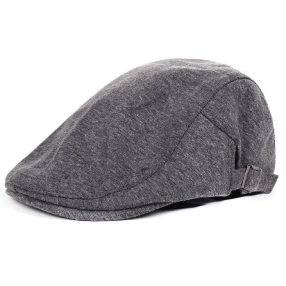 

Retro Adjustable Vintage Berets Hat Painter Solid Color Newsboy Caps Forward Hat Hip Hop Flat Visor Cap Men
