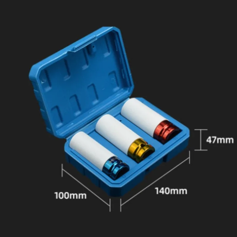 Jeu de douilles à écrou LDPNut à impact profond, protecteur de roue motrice de qualité supérieure pour la protection de l'opathie, rap-usage non marquant, 1/2 pouces, 3 pièces