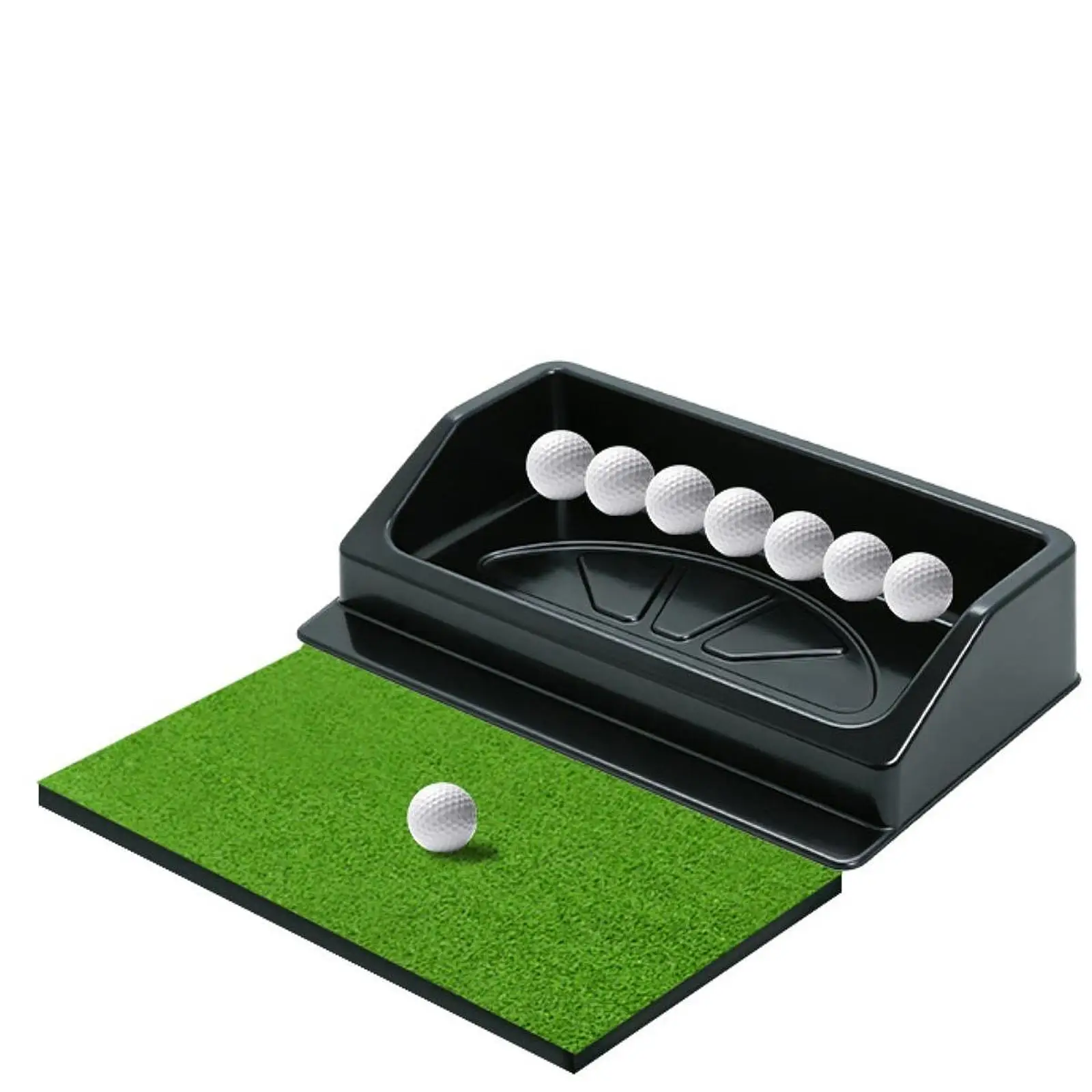 Black Golf Ball Container Storage Tray Durable PP Organizer for Golf Practice Net Training Aid