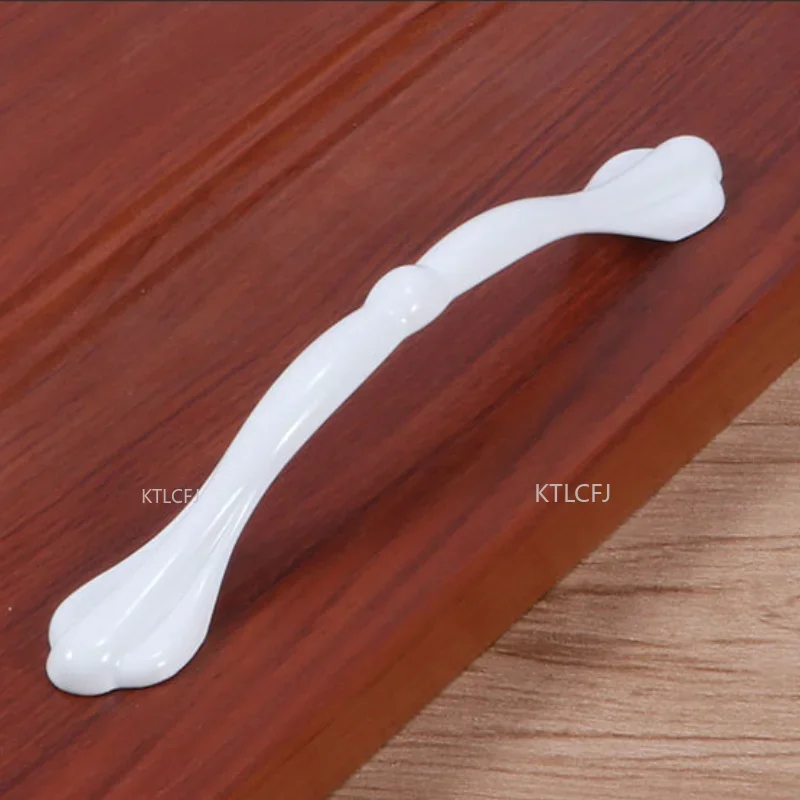 1 Pc European Style  White Handles Aluminum Cabinet Door Handle Drawer Single Hole Knobs Furniture Handles  Hardware