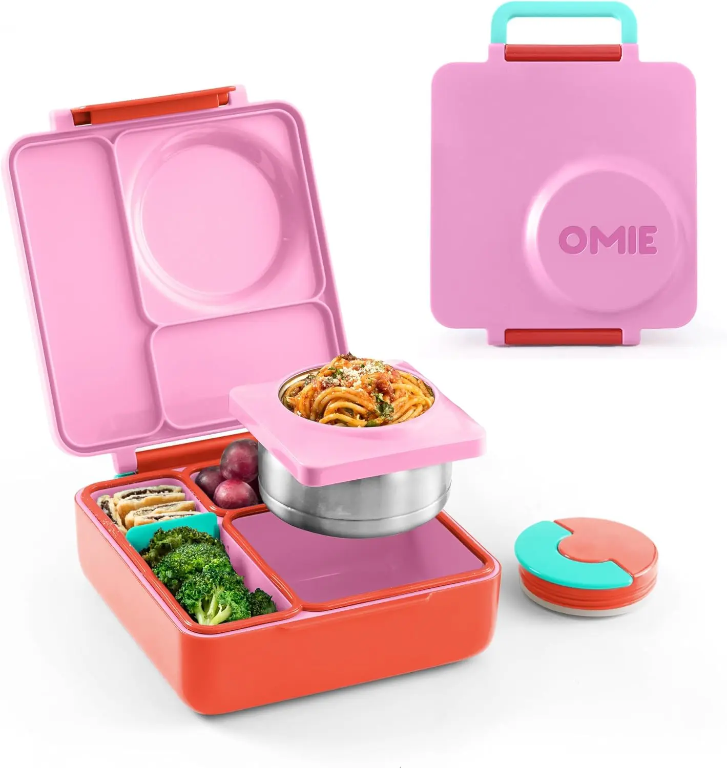 Bento Box for Kids - Insulated with Leak Proof Food Jar - 3 Compartments, Two Temperature Zones