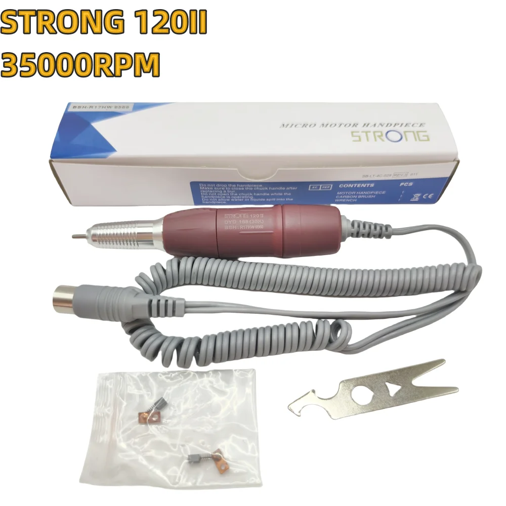 35000RPM Drill Pen STRONG 120II Handpiece For All STRONG 210 Marathon Manicure Machine Pedicure Grinding Nails Drill Handle Tool