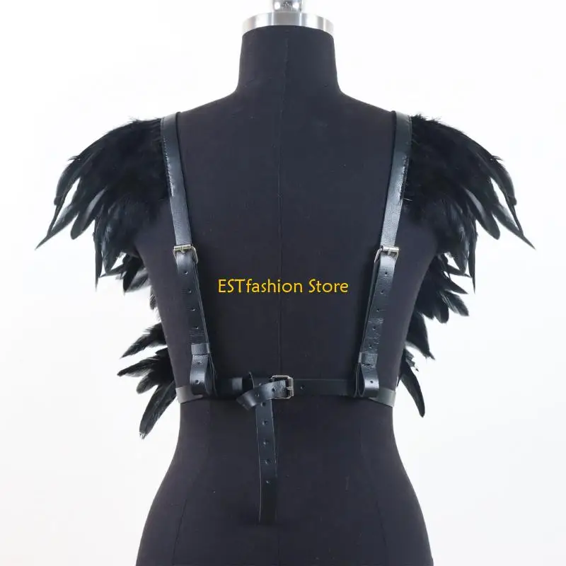 Y5GC Shrug Shawl for Adult Women Men Halloween Cosplay Costumes Punk Gothic Shrug Shoulder Wrap Gifts