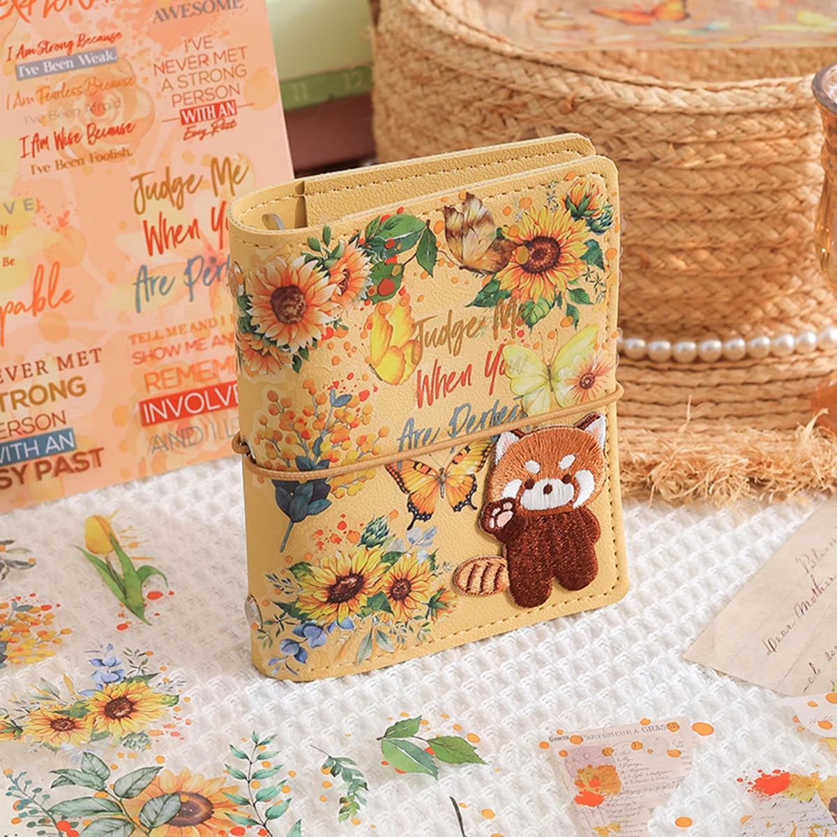 6 fogli/confezione di adesivi per cancelleria con motivo floreale vegetale, adatti per quaderni fai-da-te, cancelleria, decorazioni per scatole regalo, moda