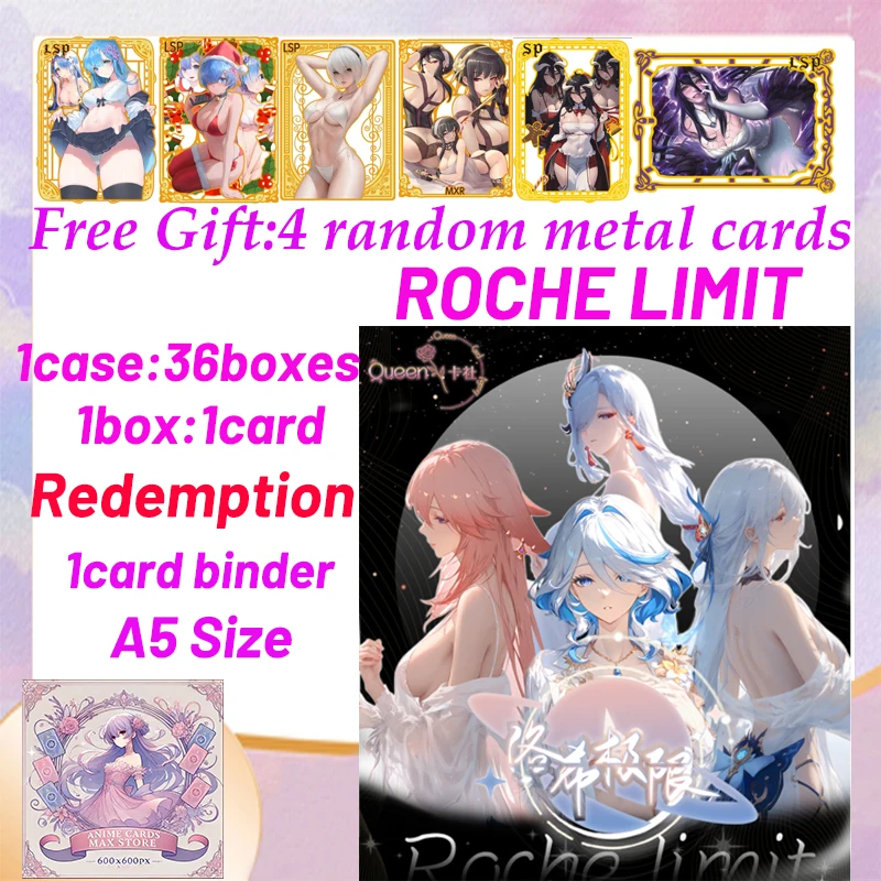 

ROCHE LIMIT A5 Size Goddess Collection Card Hobby Game Card Waifu Box Doujin Booster Box Spicy Art Card Toy Gifts