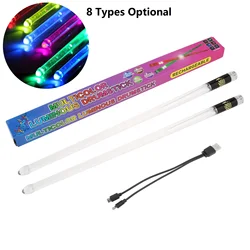 Built-in Lithium Battery LED Light Up 1/13/15 Colors Gradient Glow Drumsticks with Switch Professional Cool Drumsticks