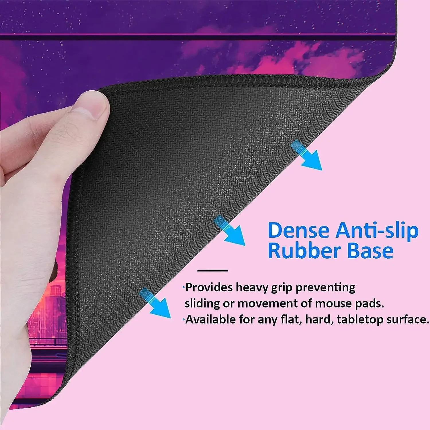 لوحة ماوس للألعاب XXL عرض المدينة لوحة مفاتيح الكمبيوتر باللون الأحمر كبيرة الحجم بساط ماوس أنيمي قاعدة مطاطية كبيرة 30 × 80 × 0.3 سم