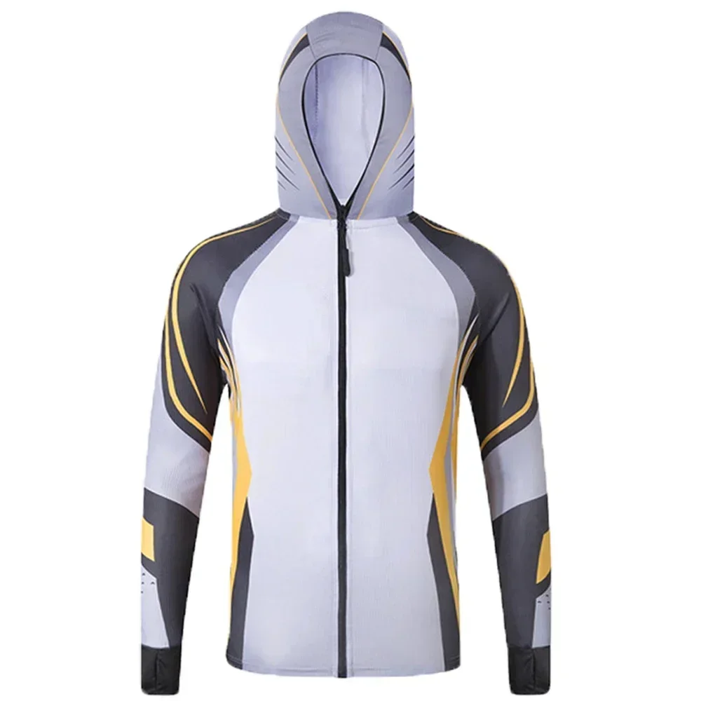 قمصان الصيد طويلة الأكمام الأشعة فوق البنفسجية حماية مقنعين ملابس الصيد سريعة الجافة قمصان طويلة الأكمام الملابس المضادة للأشعة فوق البنفسجية قميص لصيد الأسماك #5