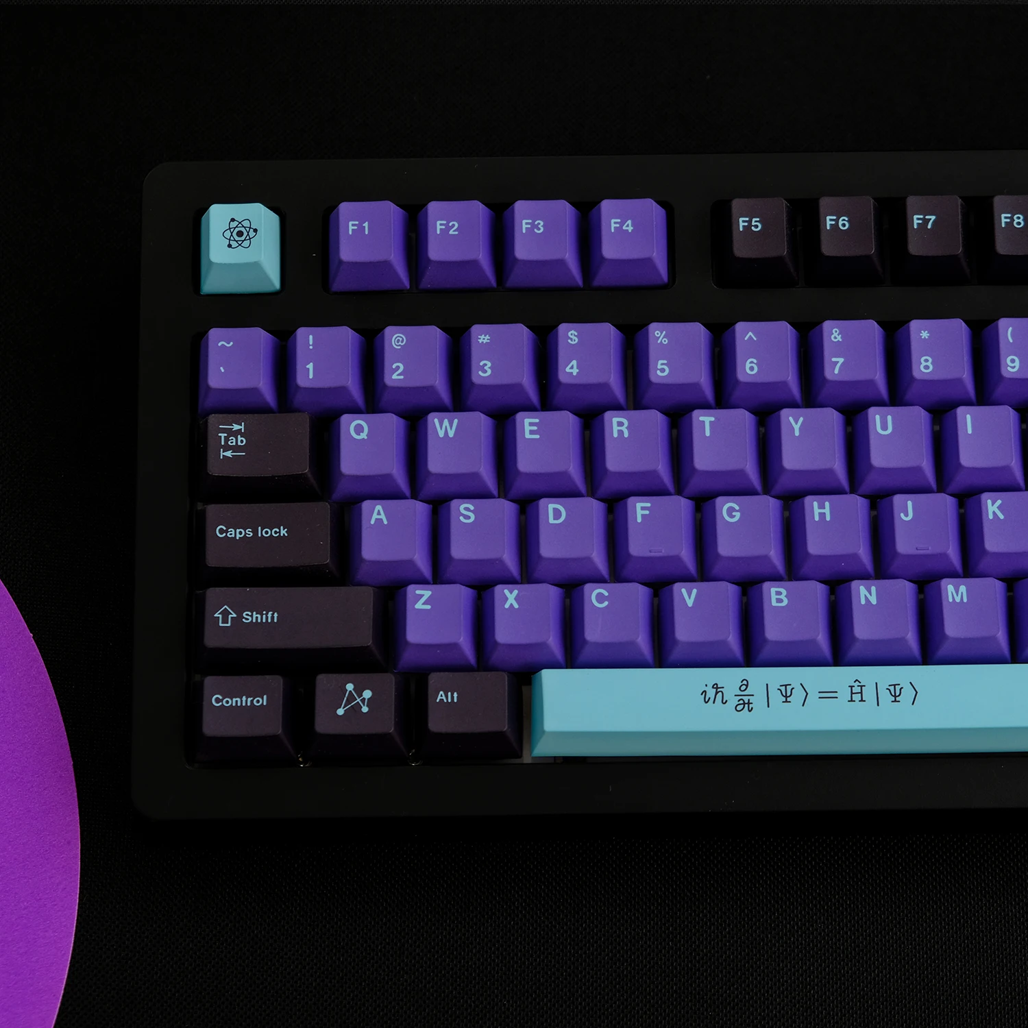 KYOMOT 128 Keys Singularity Keycap PBT Dye Sub Cherry Profile Future Tech Keycaps for MX Switch Custom Games Mechanical Keyboard