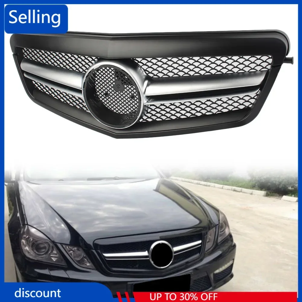 Matt Black Front Grille Sport Radiator Grill For Mercedes Benz E-Class W212 S212 2010 2011 2012 2013 ABS Plastic fast ship