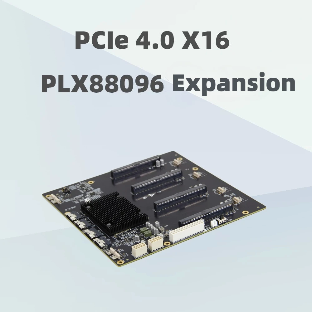 PLX88096 PCIe 4.0 5-Slot Expansion Quad GPU Baseplate Card U.2 65mm 5 X PCIe 4.0 X16 Switch Board SFF-8654 SlimSAS for AI Server