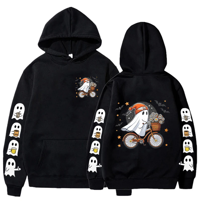 

Funny Cute Boo Ghost Hoodies Men Women Casual Pullover Hoody Spooky Halloween Party Hooded Hip Hop Designer Sweatshirts Coats