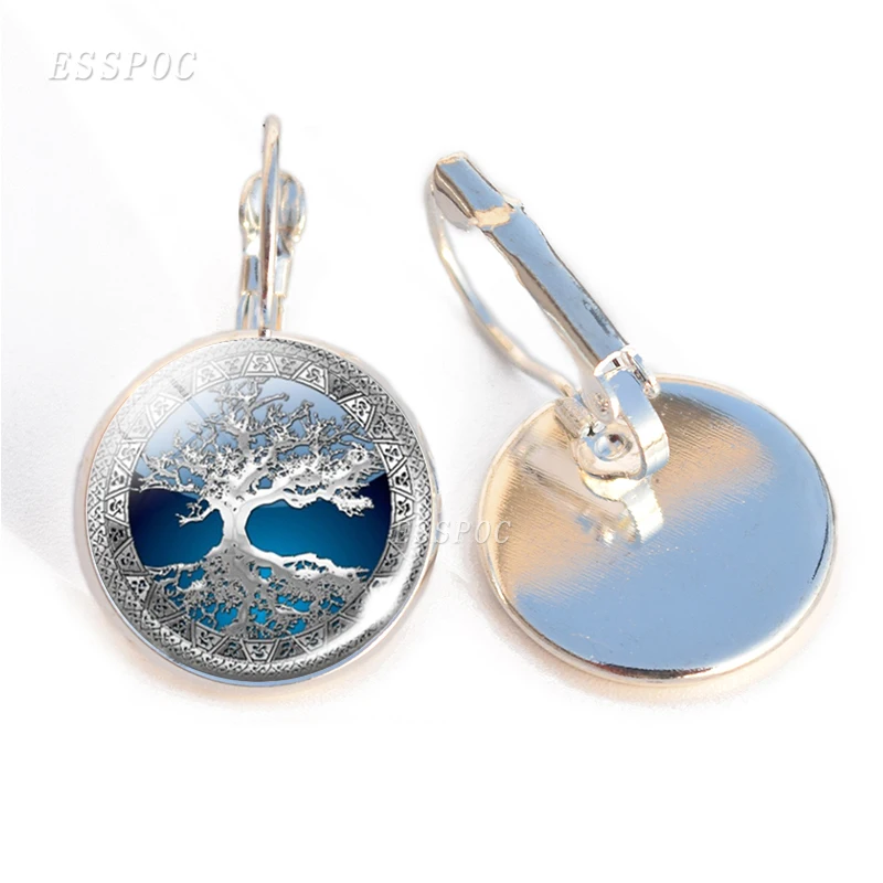 Fashion Earrings Tree of Life Silver Color France Earrings for Women Ear Hook Earrings Life Tree Jewelry Girl Gift Dropshipping