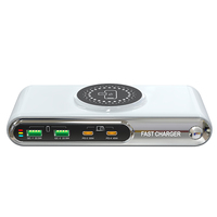 6 in 1 USB-C Charging Station with Gaming Light 72W 4-Port Magnetic Wireless Charger PD45W QC3.0 Fast Charger for Phones Tablets
