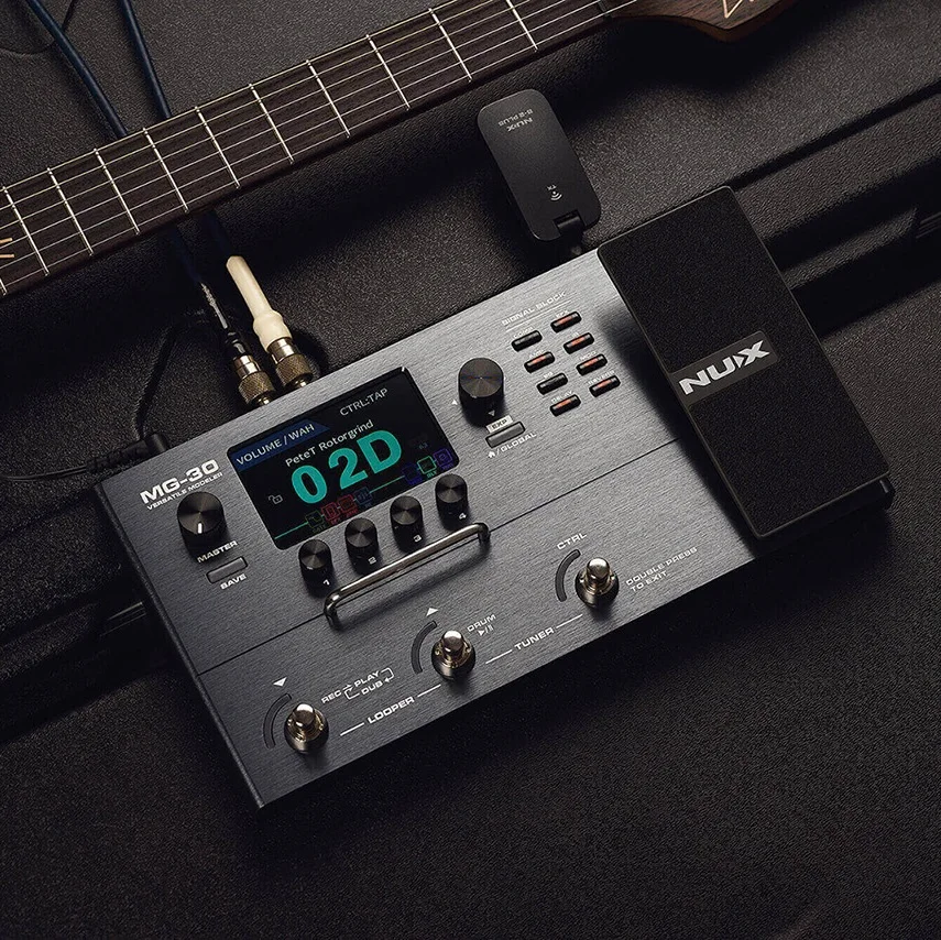 NUX Versatile Modeler guitar processor MG-30 professional high quality multi guitar effects pedal box for electric guitar