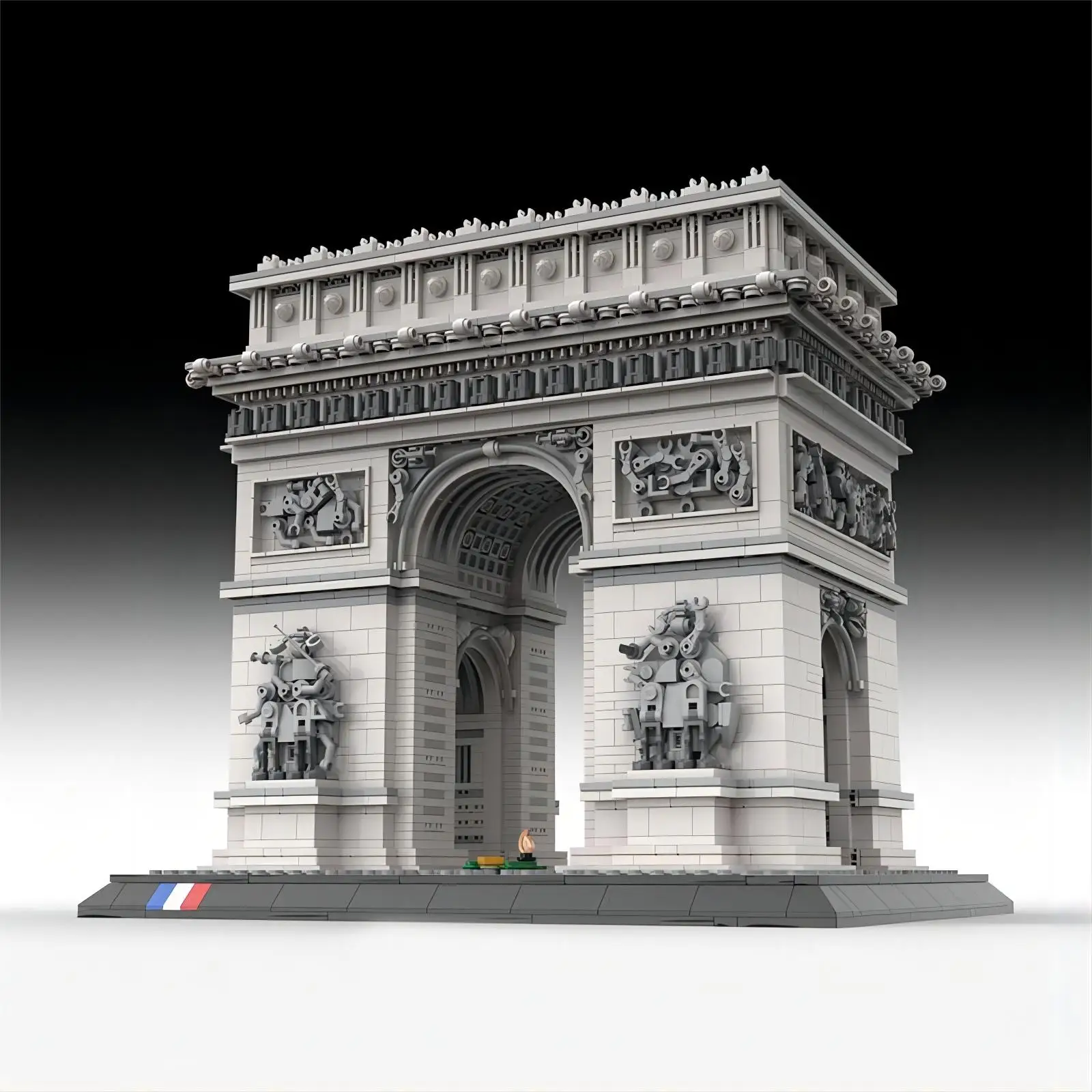 MOC France Famous Historical Architecture Triumphal Arch Model Building Blocks DIY Assemble Bricks Adult Kids Toy Christmas Gift