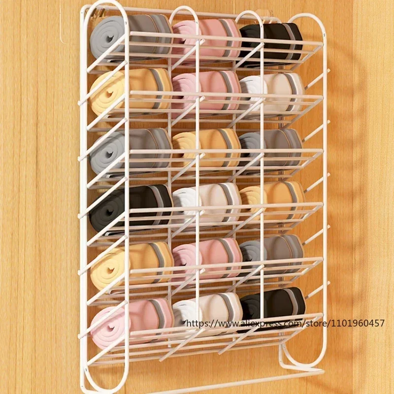 Wall-Mounted Storage Organizer Space-Saving No Drill Installation Durable Material for Underwear Socks Small Items for Dorm Room