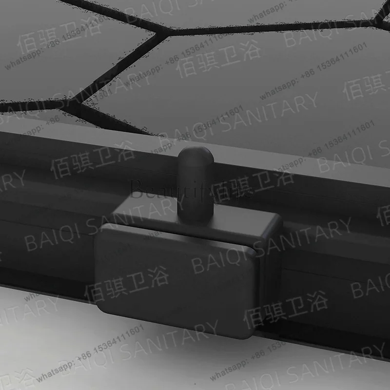 Curved shower room partition glass bathroom partition fan shower room