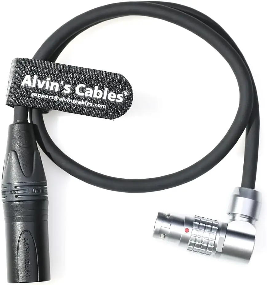 Alvins كابلات كابل الطاقة ل Atomos NEON 31 17 24 "4K مراقب مسجل XLR 4 دبوس ذكر إلى الزاوية اليمنى 6 دبوس أنثى سلك الطاقة fo