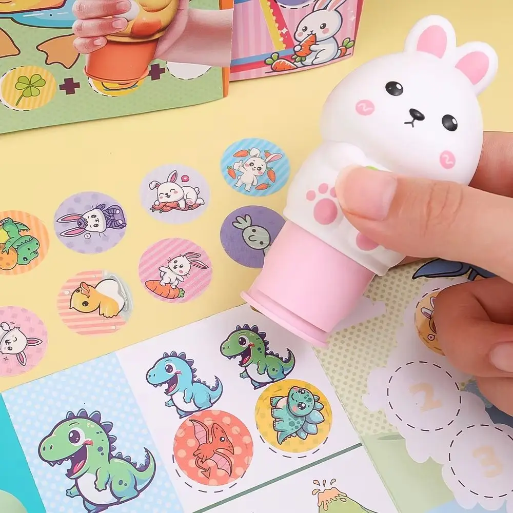 DIY 工芸品動物スタンプステッカー印鑑防水報酬ステッカーおもちゃセットシームレスな面白い子供のシールおもちゃ