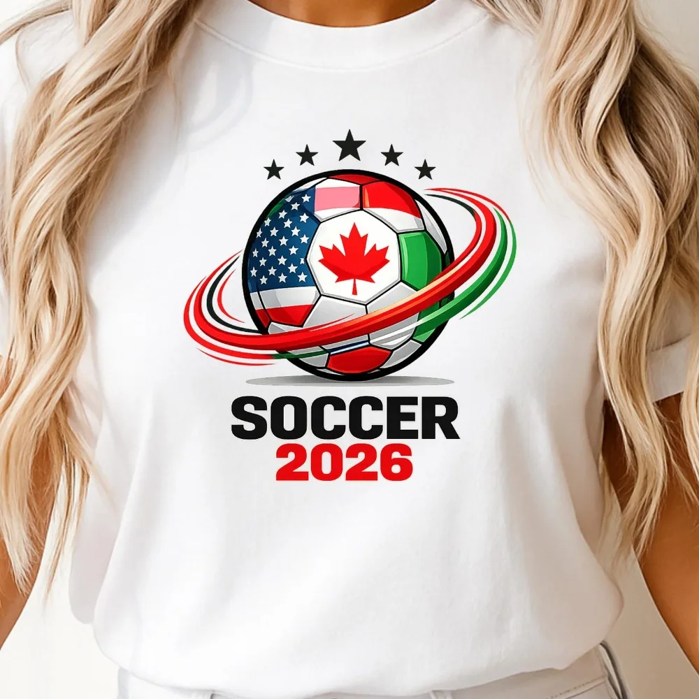 Soccer 2026 T Shirt US Canada Mexico Soccer Tops Football Fan Tee 2026 International Football Games Graphic Clothes