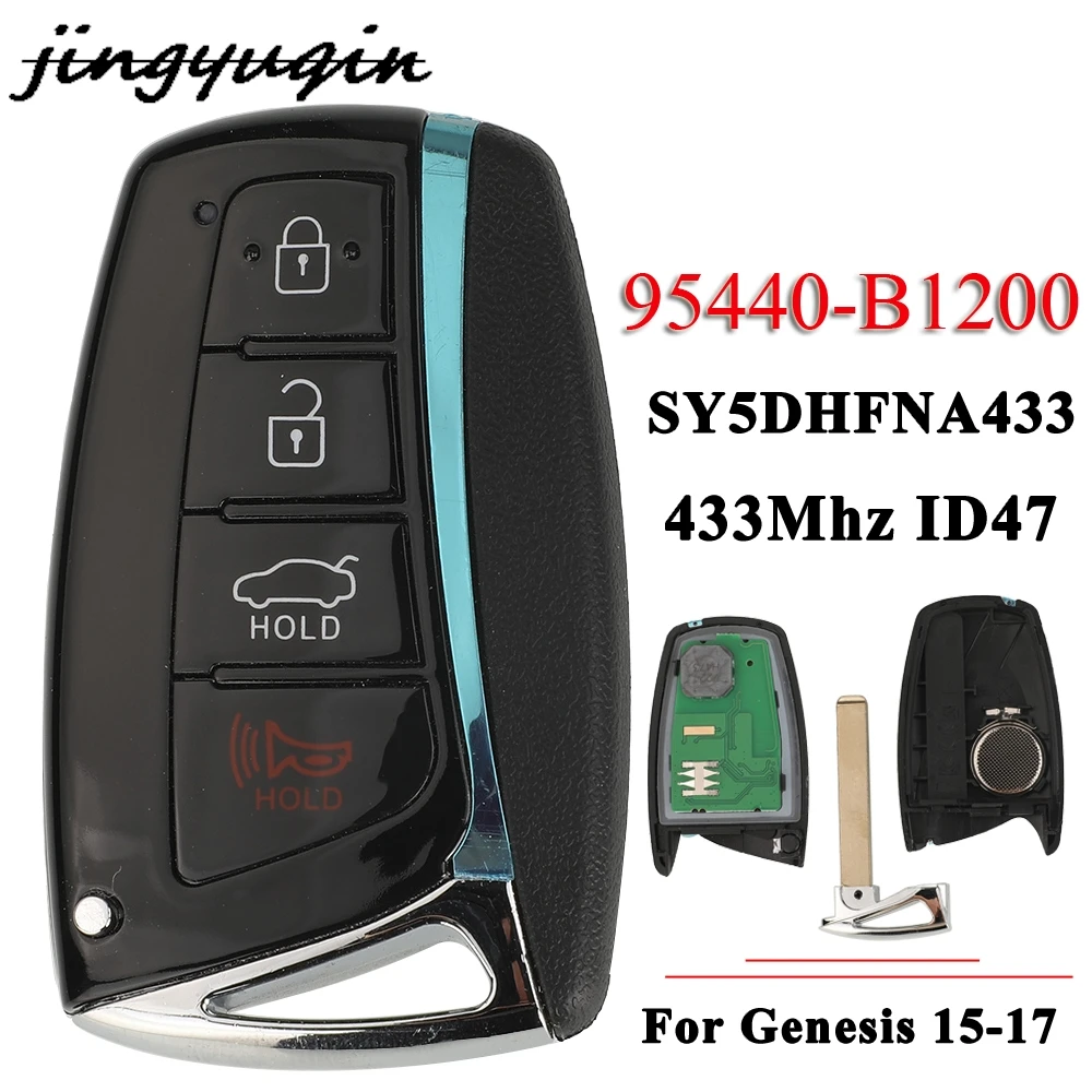 

JYQ 95440-B1200 SY5DHFNA433 Remote Car Key 433MHz ID47 Chip For Hyundai Genesis G80 2015 2016 2017 Auto Fob Control