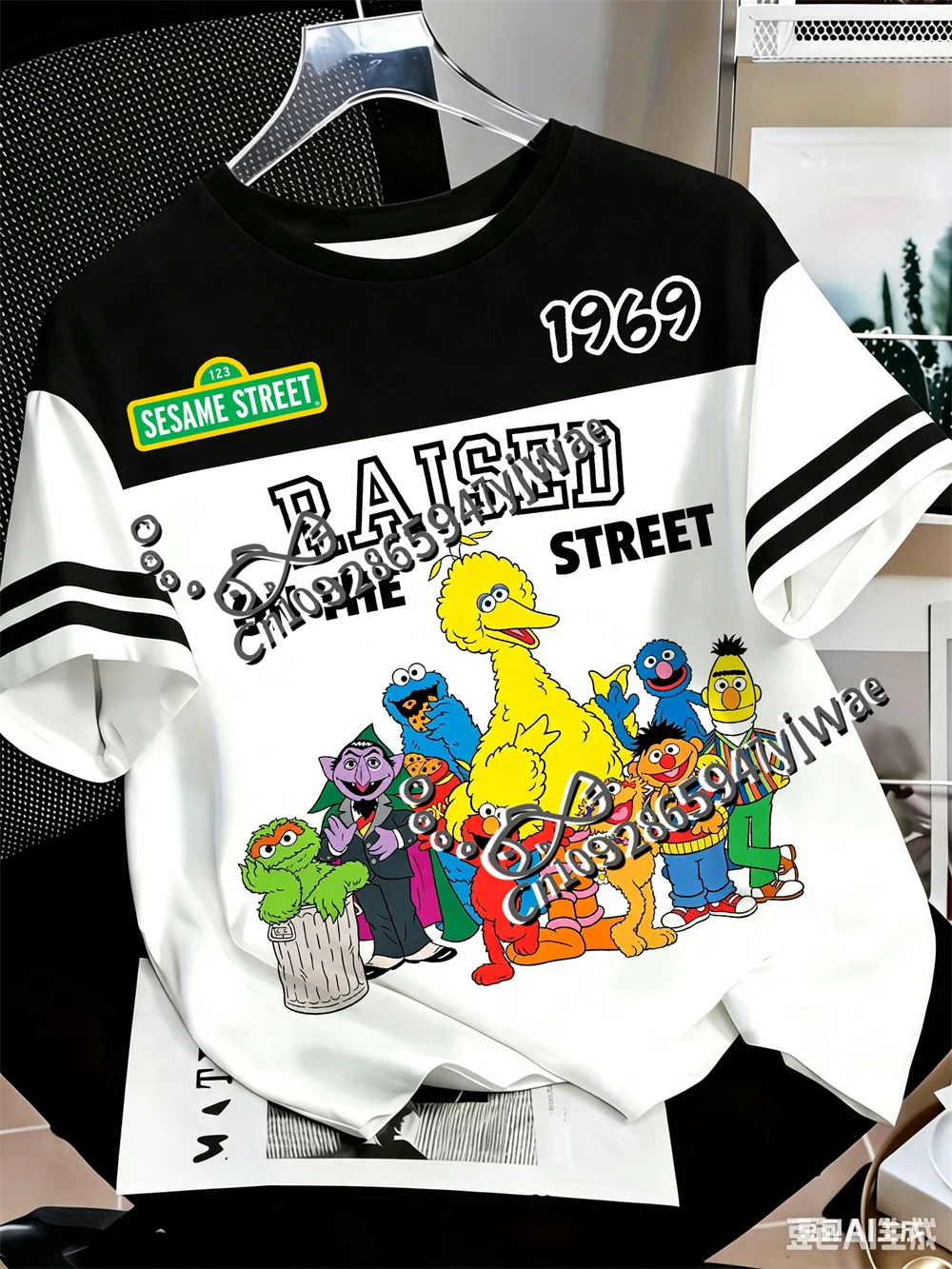 2026 Sesamstraße Cartoon Animiertes Trikot 3D-Grafik Bedruckt Kurzarm Jungen Mädchen Lässige Streetwear Herren Damen T-Shirts – Detail 5