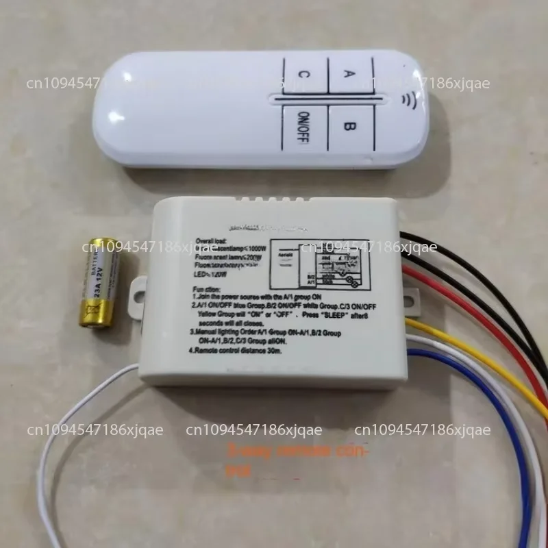 Smart segmenter remote control wireless remote switch 220v one two three four way ceiling light controller
