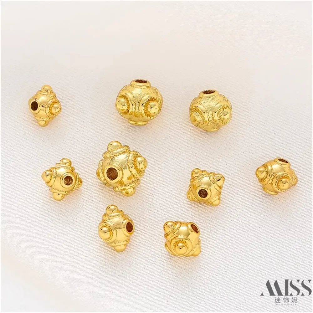 Shajin Harley Dragonfly Eyes Vier Hoekkralen met DIY Accessoires 18K Losse Kralen Zelfgemaakte Armband Ketting Sieraden