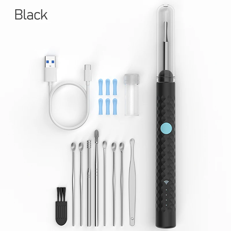 Visuele draadloze otoscoop Ultradunne 4,2 mm camera HD 1080P Oorscope WiFi-endoscoop voor iOS/Android met oorsmeerreinigingsgereedschap
