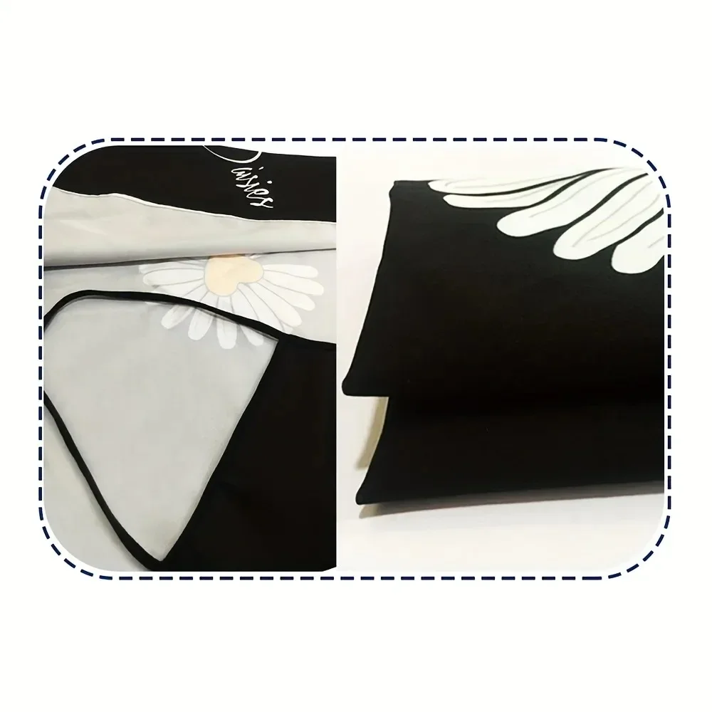 1pc Gothic Nun Floral Tattoo Art Apron Unisex Black And White Kitchen Apron Durable Chef Cooking And Painting Apron With Adjust