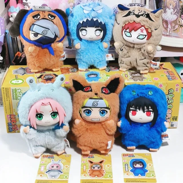 

Eaki Naruto Shippuden Beast Party Series Blind Box Plush Doll Mystery Box Kawaii Anime Action Figure Surprise Bag Pendant Toy