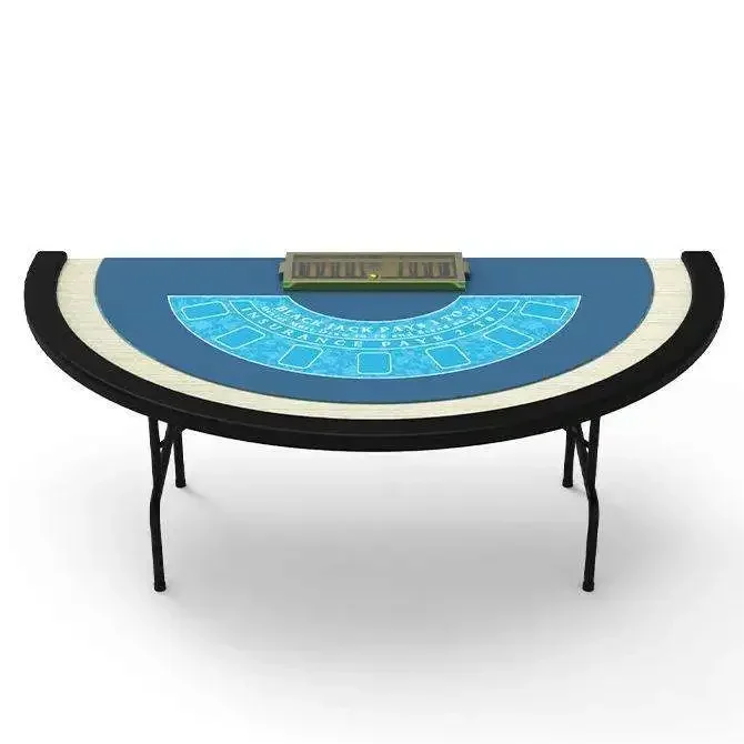 

86inch Wholesale Folding Poker Table Cheap Gambling Table Customized Foldable Blackjack Table for Sale