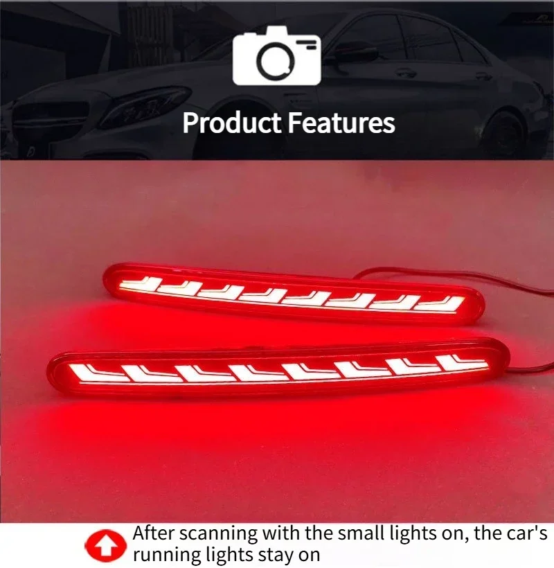 For Chery Q 2026 Car LED Rear Bumper Light Reflector Modification Driving Brake Warning Light Navigation Light Car Accessories detail image 10
