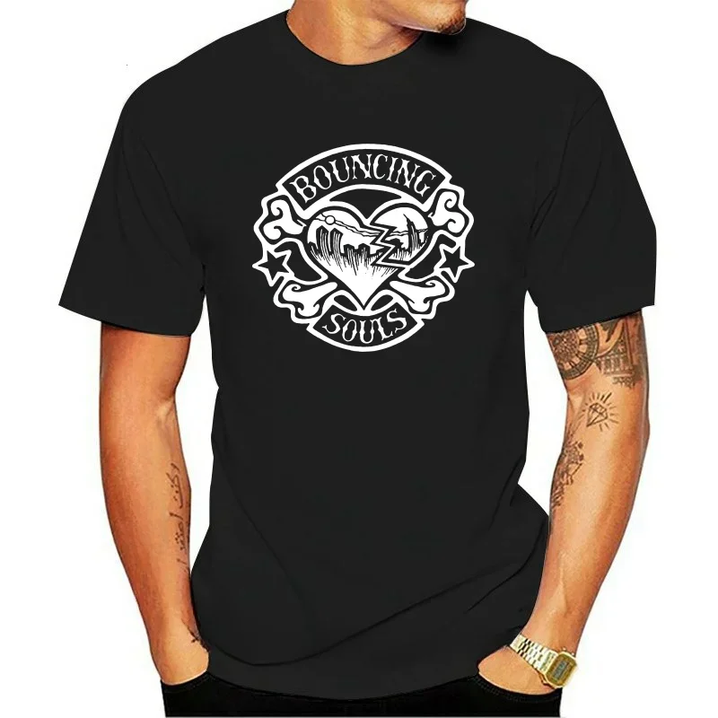 2019 Fashion Hot Sale New Bouncing Souls Punk Rock Band Short Sleeve Men's Black T-Shirt Size S-5XL Tee Shirt vintage Summer