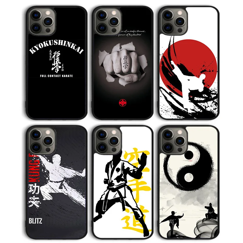 

Уяма Киокушин Каратэ Тайцзи Чехол для телефона Задняя крышка для iPhone 16 15 SE2020 14 13 11 12 Pro Max mini XS XR PlusS Shell Coque