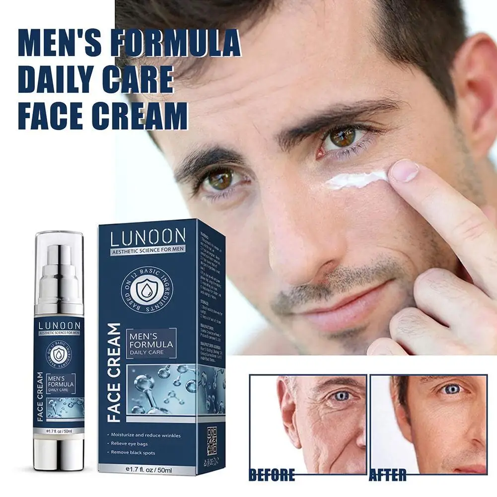 Crema hidratante de ácido hialurónico reafirmante para hombres, bolsas de ojos reparadoras antienvejecimiento, cuidado facial, envío directo, 50ml