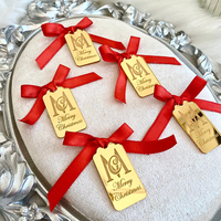 Customized Christmas Name Acrylic Mirror Tags, Christmas Gift Tags, New Year Party Gift Decorations