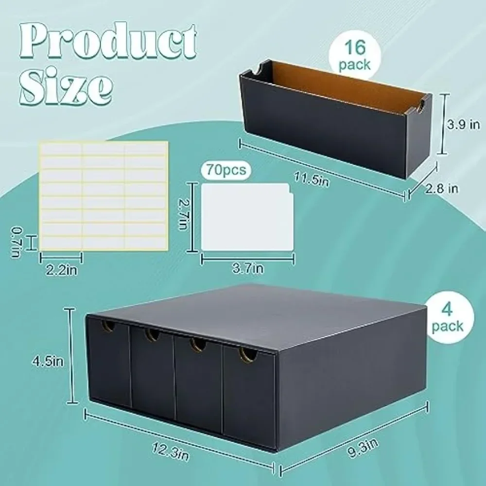 Trading Card Storage Box with 16  board  70 Card Dividers 1 Label Sticker  Organizer for Baseball