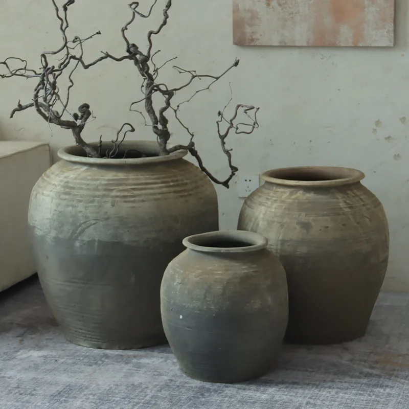 Italian Minimalist Wabi Sabi Ceramic Vase Floor Decoration Timeless Pottery Form Enhancing Living Space Home & Garden FYVA